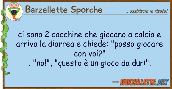 Barzellette Sporche sono 2 cacchine giocano calcio
