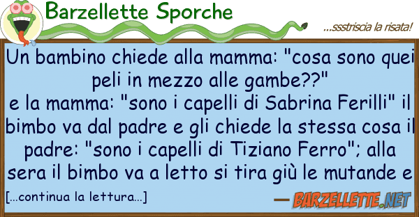 Barzellette Sporche bambino chiede mamma: "cosa sono