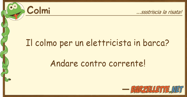 Colmi colmo elettricista barca?