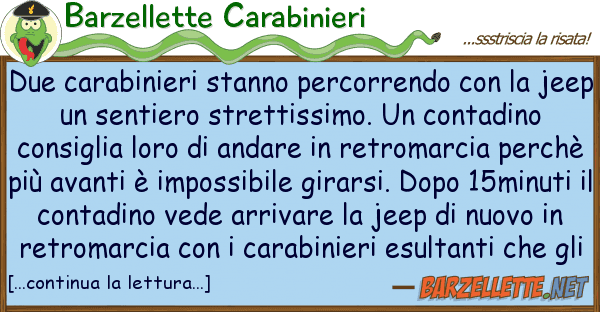 Barzellette Carabinieri due carabinieri stanno percorrendo
