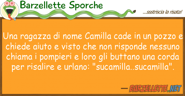 Barzellette Sporche ragazza nome camilla cade p