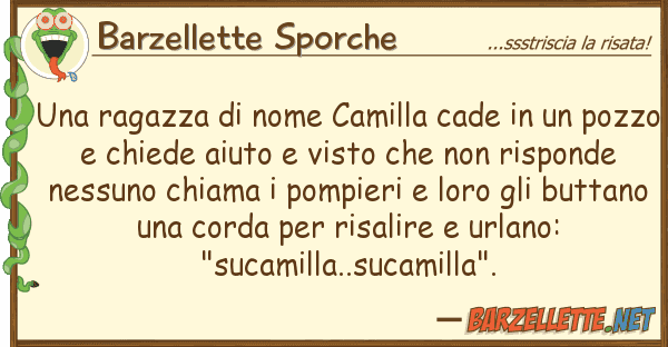 Barzellette Sporche ragazza nome camilla cade p