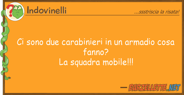 Indovinelli sono due carabinieri armadio co