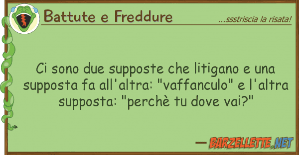 Battute e Freddure sono due supposte litigano