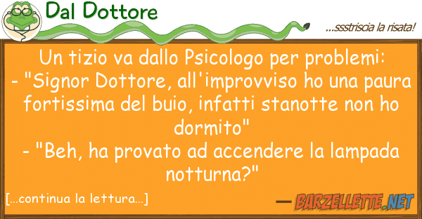 Dal Dottore tizio va psicologo problemi