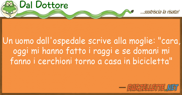 Dal Dottore uomo dall'ospedale scrive moglie