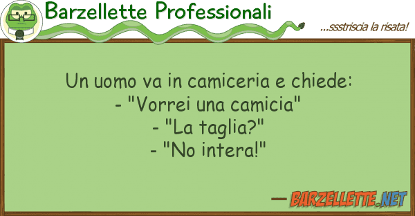 Barzellette Professionali uomo va camiceria chiede: - "vo