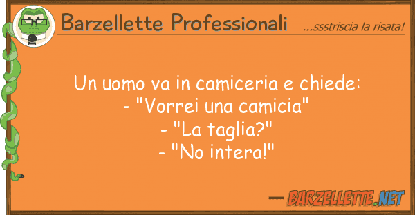 Barzellette Professionali uomo va camiceria chiede: - "vo