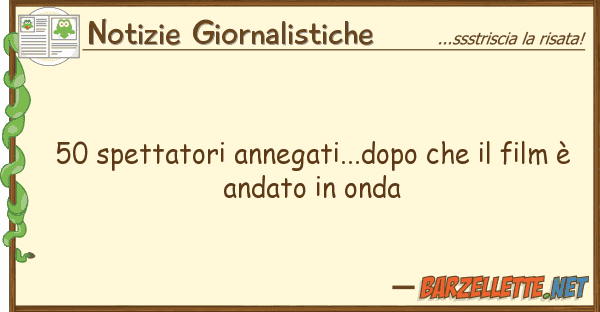 Notizie Giornalistiche 50 spettatori annegati...dopo fil