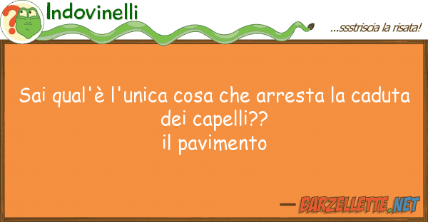 Indovinelli sai qual'è l'unica cosa arresta