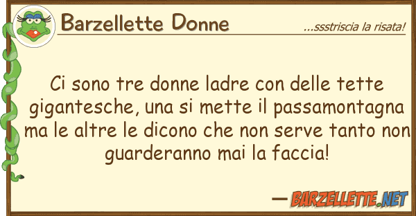 Barzellette Donne sono tre donne ladre tette
