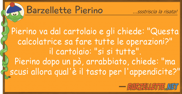 Barzellette Pierino pierino va cartolaio chiede: "