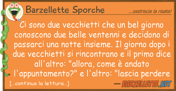 Barzellette Sporche sono due vecchietti bel giorno