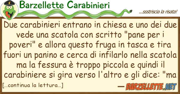 Barzellette Carabinieri due carabinieri entrano chiesa