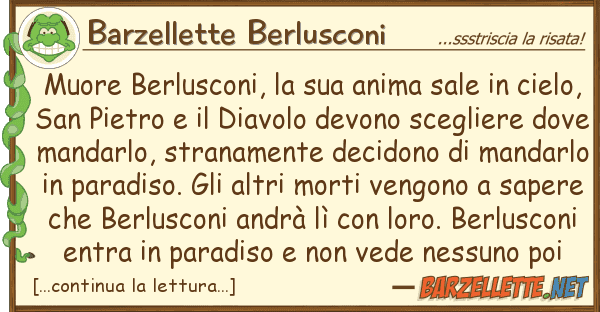 Barzellette Berlusconi muore berlusconi, anima sale