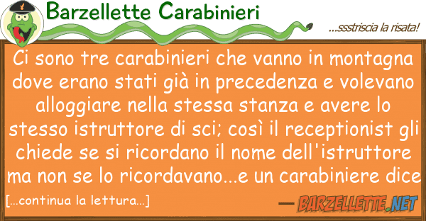 Barzellette Carabinieri sono tre carabinieri vanno mon