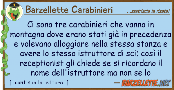 Barzellette Carabinieri sono tre carabinieri vanno mon