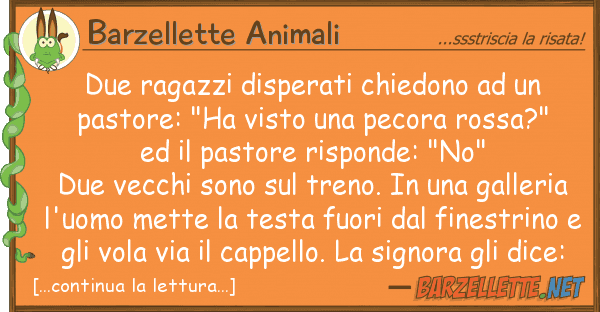 Barzellette Animali due ragazzi disperati chiedono pas