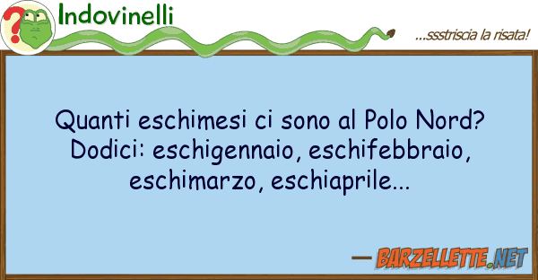 Indovinelli eschimesi sono polo nord? d