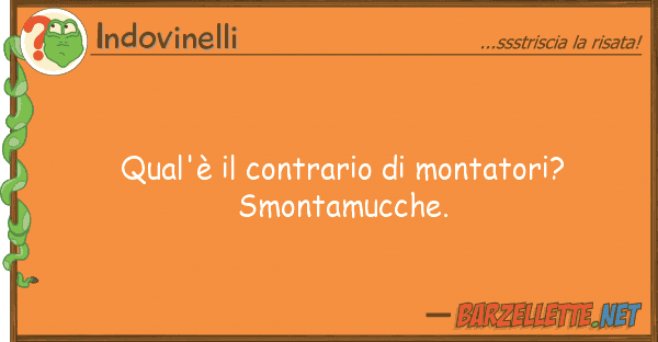 Indovinelli qual'è contrario montatori? smont