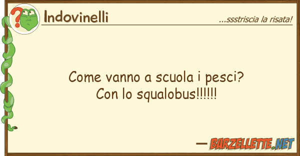 Indovinelli vanno scuola pesci? squa