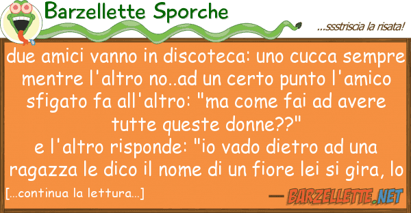 Barzellette Sporche due amici vanno discoteca: cucca