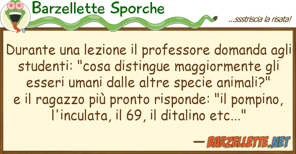 Barzellette Sporche durante lezione professore domand
