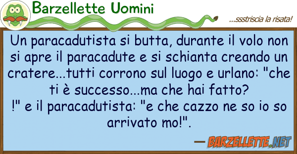 Barzellette Uomini paracadutista butta, durante vo