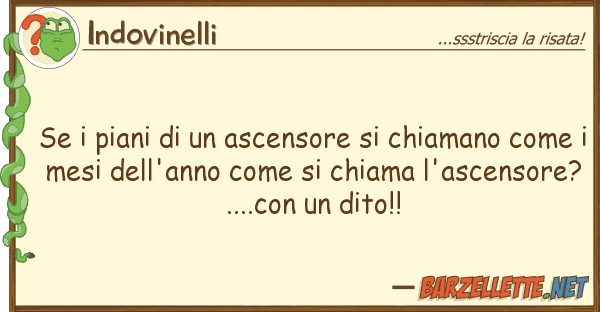 Indovinelli piani ascensore chiamano