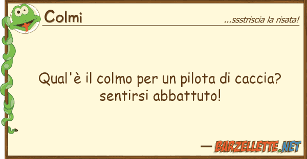 Colmi qual'è colmo pilota caccia
