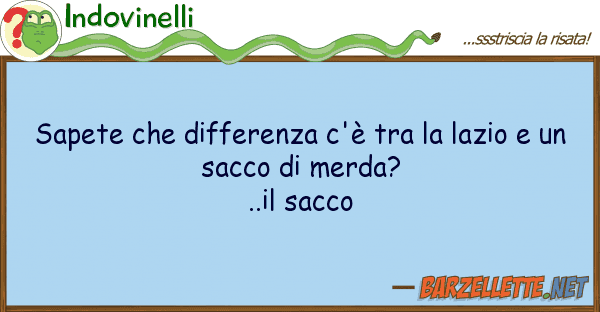 Indovinelli sapete differenza c'è lazio