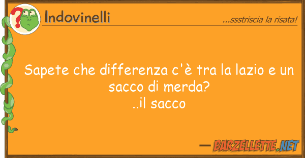 Indovinelli sapete differenza c'è lazio