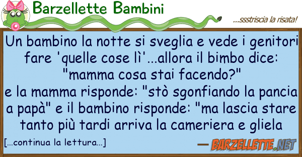Barzellette Bambini bambino notte sveglia vede
