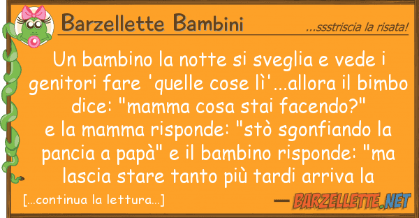 Barzellette Bambini bambino notte sveglia vede