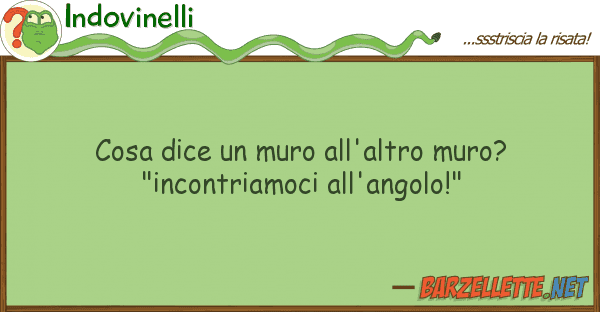 Indovinelli cosa dice muro all'altro muro? "incon