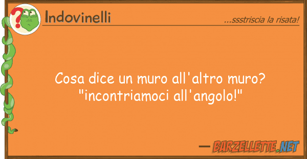 Indovinelli cosa dice muro all'altro muro? "incon
