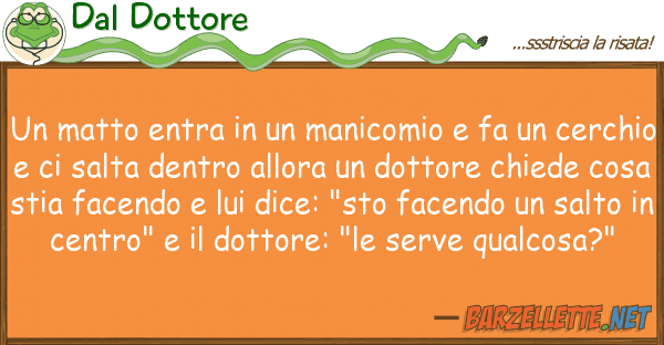 Dal Dottore matto entra manicomio fa