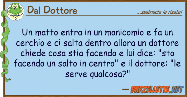 Dal Dottore matto entra manicomio fa