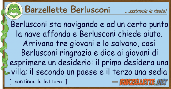 Barzellette Berlusconi berlusconi sta navigando certo p