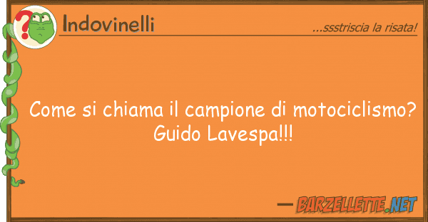 Indovinelli chiama campione motociclis