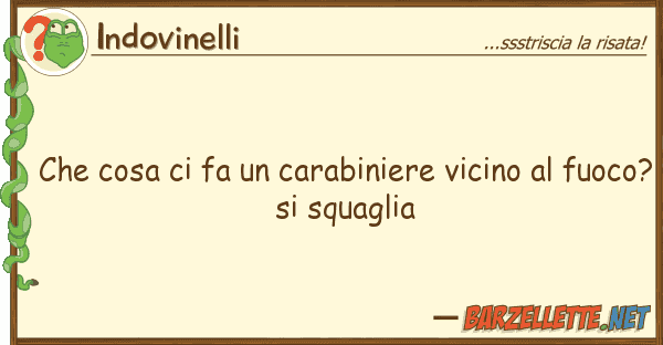 Indovinelli cosa fa carabiniere vicino