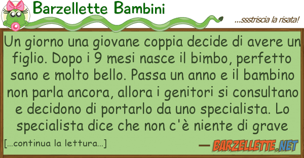 Barzellette Bambini giorno giovane coppia decide