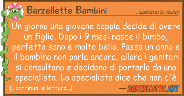 Barzellette Bambini giorno giovane coppia decide