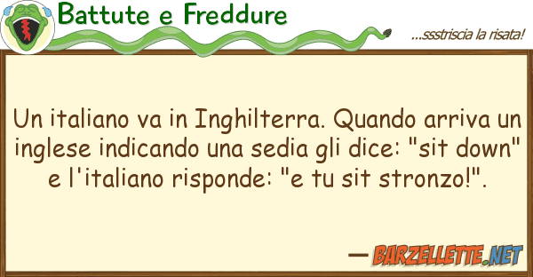 Battute e Freddure italiano va inghilterra. quando ar
