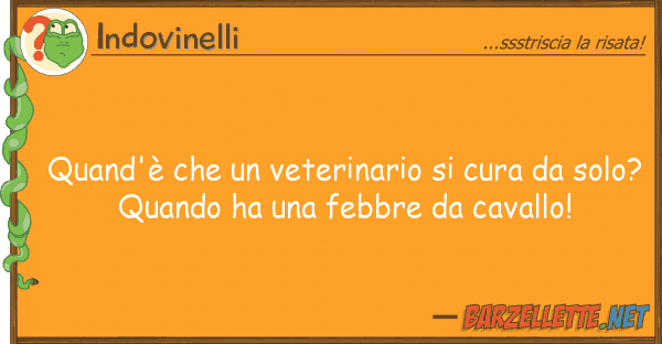 Indovinelli quand'è veterinario cura s