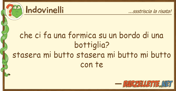 Indovinelli fa formica bordo