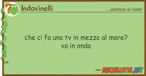 Indovinelli fa tv mezzo mare? va