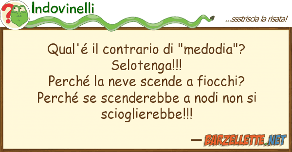 Indovinelli qual'é contrario "medodia"? selo