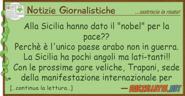 Notizie Giornalistiche sicilia hanno dato "nobel"