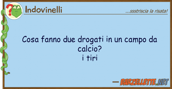 Indovinelli cosa fanno due drogati campo ca